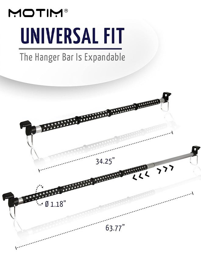 Motim - 162cm Expandable Car Clothes Hanger Bar, Retractable Vehicle Hanger Rack Clothes Bar for Coat Suit Jacket, Car Interior Accessories, Heavy-Duty Durable and Strong Load-Bearing - Image 1