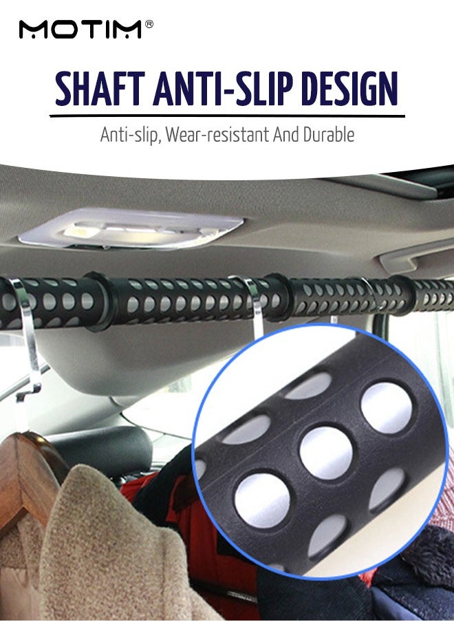 Motim - 162cm Expandable Car Clothes Hanger Bar, Retractable Vehicle Hanger Rack Clothes Bar for Coat Suit Jacket, Car Interior Accessories, Heavy-Duty Durable and Strong Load-Bearing - Image 1