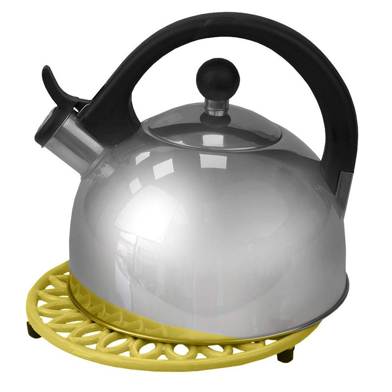 Home Basics Home Basics Sunflower Heavy Weight Cast Iron Trivet Single Yellow 