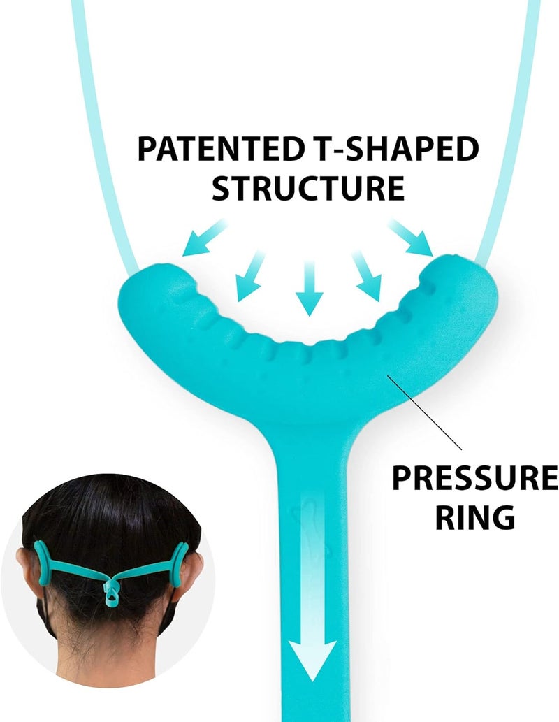 BONE COLLECTION Bone Mask Tie (3 Packs), Face Mask Holder, Adjustable & Skin-Friendly Silicone Extender Strap, Ear Savers for Kids & Adults (Black) - Image 3