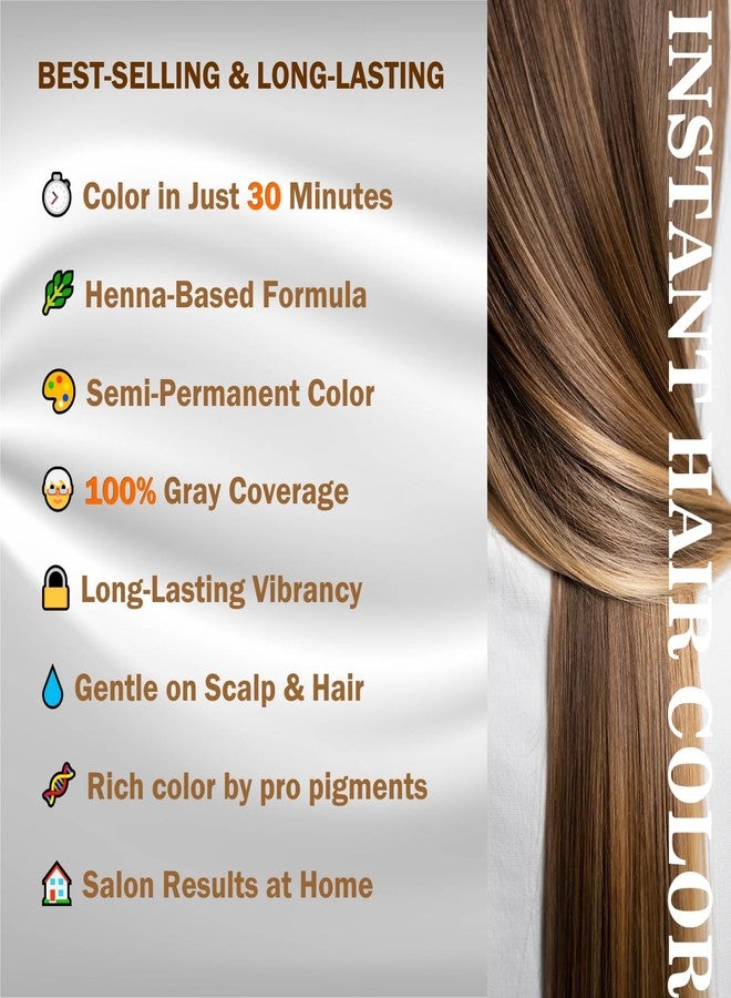 Joyful Young 3IN1 Henna Hair Color - 30 Min Fast Herbal Hair Dye for Gray Coverage, Conditioning & Hair Treatment - No Ammonia, Semi-Permanent, Plant-Based (Black) - Image 4