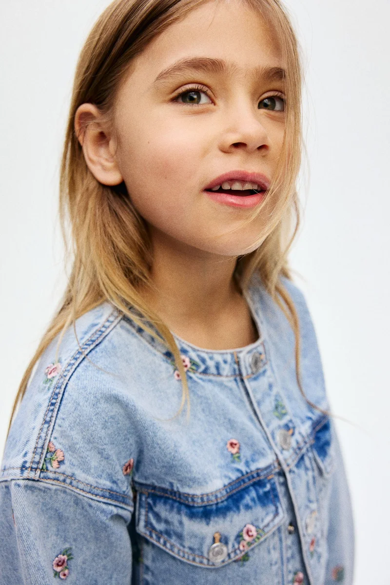 H&M Embroidery-detail denim jacket