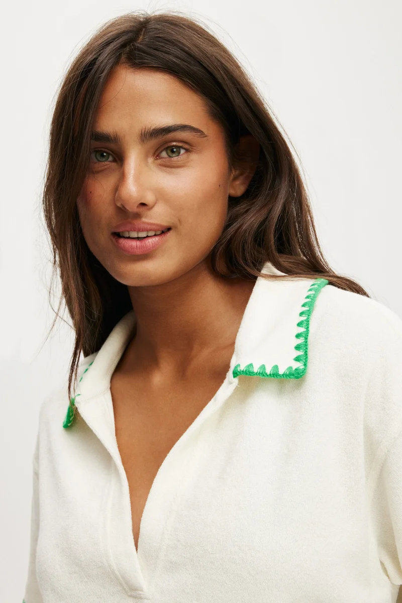 بودي قميص شاطئ تيري بأكمام قصيرة