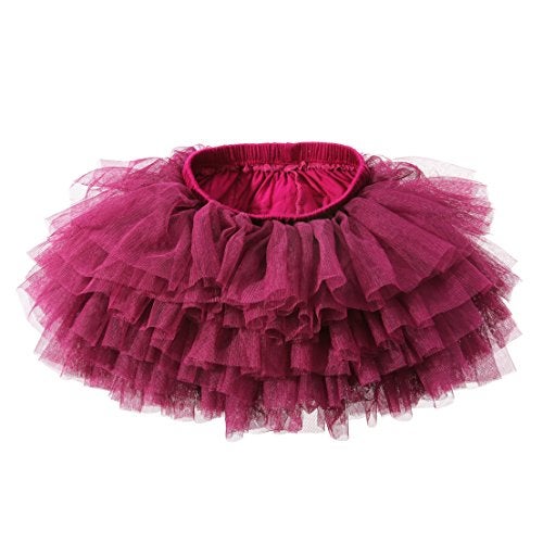elamccor Tutu Skirt for Baby Girl Toddler 6 Layered Tulle Skirts 1-8T Rose Purple - Image 3