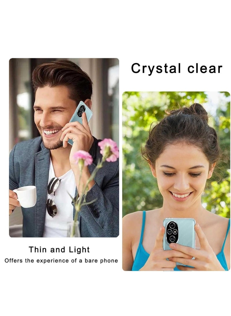 ماركة غير محددة - حافظة متوافقة مع حافظة Honor 200 Pro 5G حافظة من جل TPU الناعم والشفاف والسيليكون المرن المضاد للخدش لحماية الكاميرا غطاء شفاف من مادة TPU - شفاف - Image 1