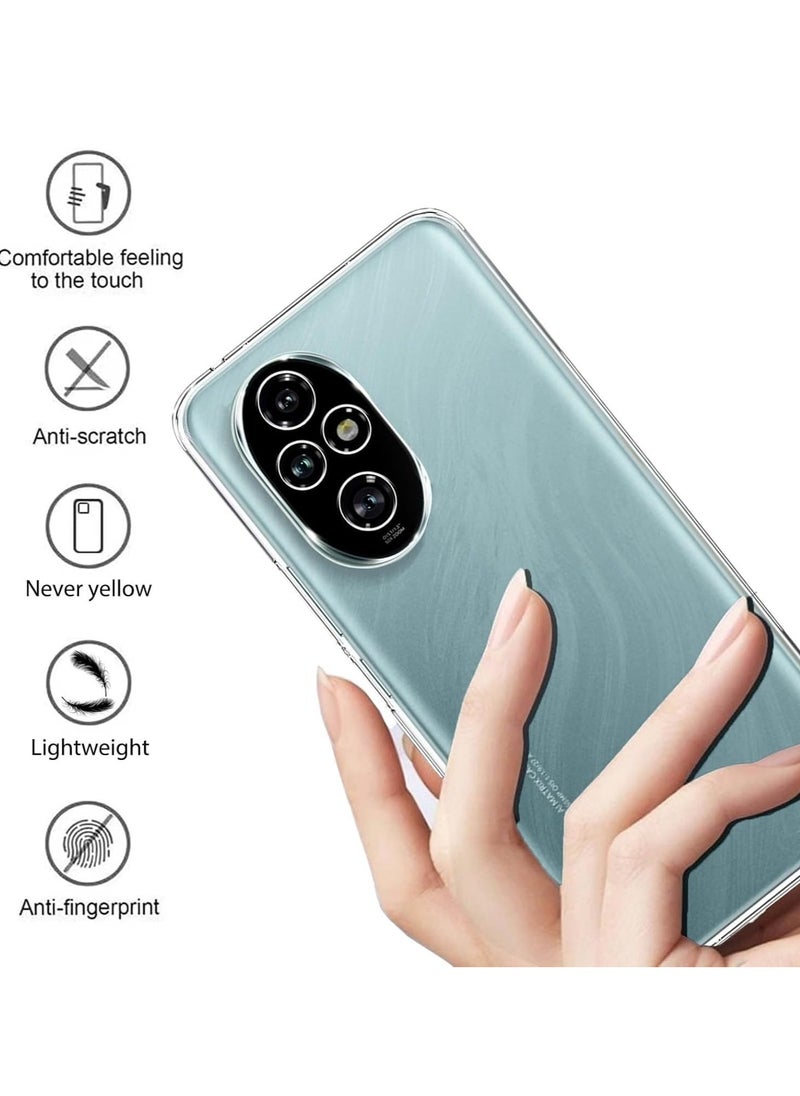 ماركة غير محددة - حافظة متوافقة مع حافظة Honor 200 Pro 5G حافظة من جل TPU الناعم والشفاف والسيليكون المرن المضاد للخدش لحماية الكاميرا غطاء شفاف من مادة TPU - شفاف - Image 1
