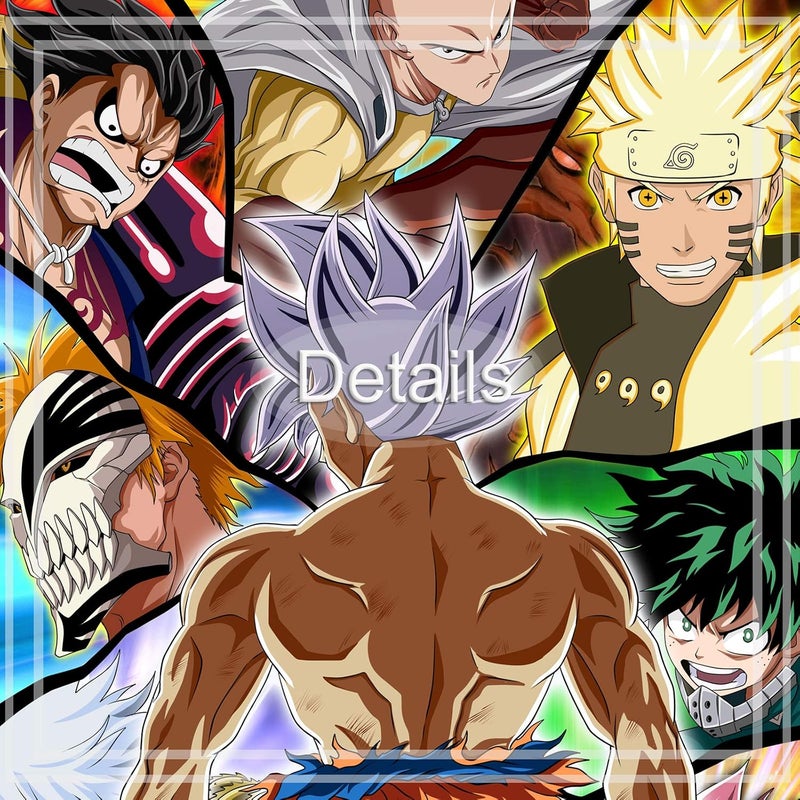 KAIWALK Japanese Anime Poste Luffy MHA Print on Canvas Painting Wall Art for Living Room Decor Boy Gift,Unframed - Image 4