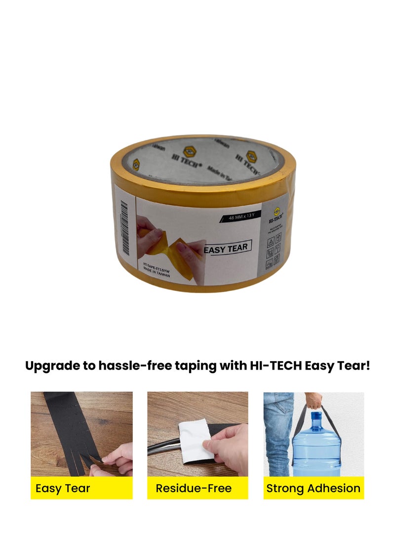 هاي-تيك أشرطة HI-TECH سهلة التمزيق - أشرطة لاصقة شديدة التحمل، خالية من الرواسب، متعددة الأغراض للاستخدام المكتبي والمنزلي. - Image 3