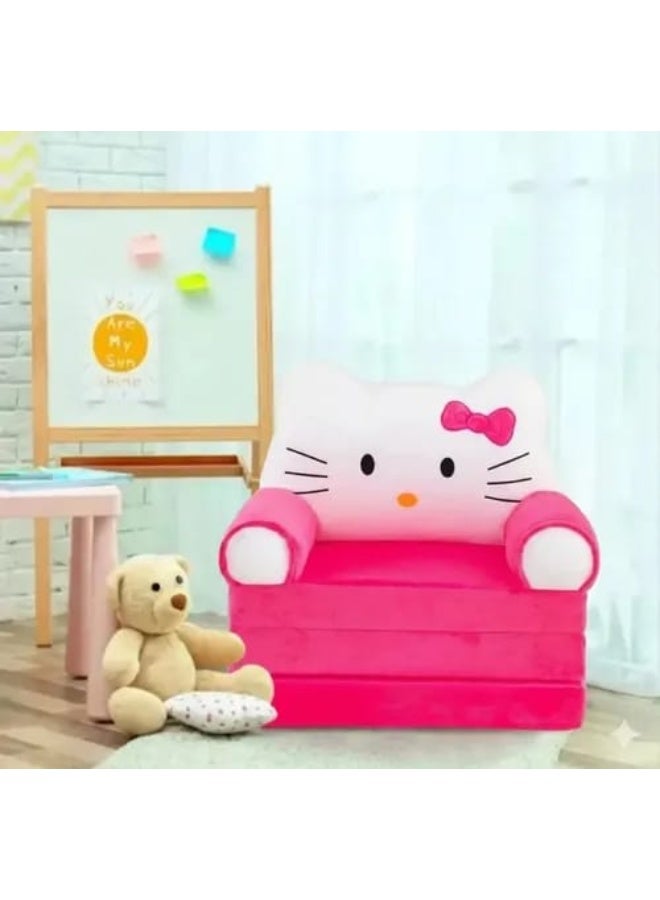 Hello Kitty Kids Chair Bed, 2-in-1 Kids Chair, Convertible Kids Chair, Kids Sofa Bed, Fold-Out Kids Chair, Kids Sleeper Chair, Foam Kids Chair, Kids Lounge Chair, Toddler Sofa Bed, Convertible Kids Sofa, Multi-Purpose Kids Chair, Comfortable Kids Chair.Soft chair for children - Image 4