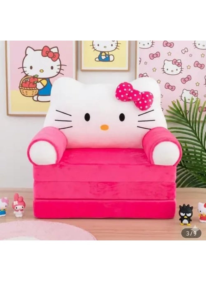 Hello Kitty Kids Chair Bed, 2-in-1 Kids Chair, Convertible Kids Chair, Kids Sofa Bed, Fold-Out Kids Chair, Kids Sleeper Chair, Foam Kids Chair, Kids Lounge Chair, Toddler Sofa Bed, Convertible Kids Sofa, Multi-Purpose Kids Chair, Comfortable Kids Chair.Soft chair for children - Image 3
