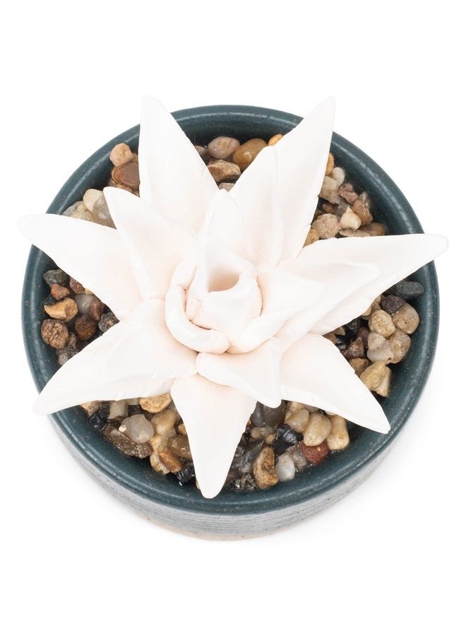 DEMDACO ديمداكو ريلكس رينيو ريفريش سكسولنت أزرق غني 3 × 5 موزع زيت زخرفي من الخزف للسطح - Image 3