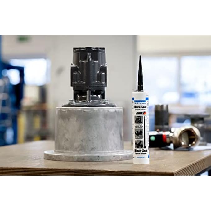 rayihni BlackSeal  310 Ml  Catridge Silicone Adhesive Sealing Compound For Bonding Sealing Of Pump Tanks Motor Gearbox Pressure Heat Resistant Black  Grey - Image 2