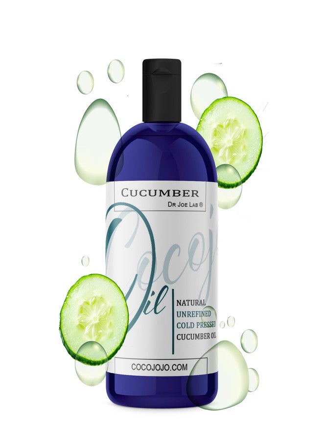 Dr Joe Lab Cucumber Seed Oil - Pure, Unrefined, Cold Pressed, Undiluted, Non-GMO, Virgin Carrier Oil for Skin, Hair, Nails, Body, Face, Beard - 16 Ounces - Nourishing Hydrating Moisturizing Bulk - Image 1