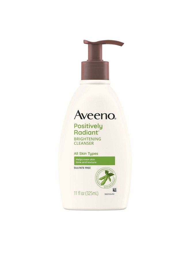 Aveeno غسول وجه مشرق بشكل إيجابي للبشرة الحساسة يستهدف البشرة الباهتة غني بمستخلص فول الصويا خالي من الزيوت والصابون وغير مسبب لحب الشباب 11 أونصة سائلة - Image 2