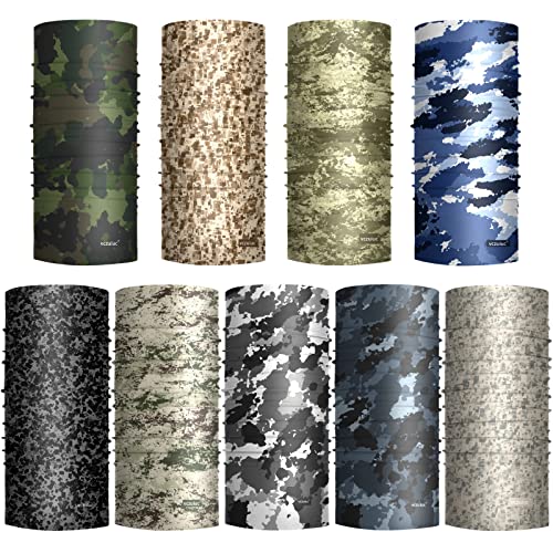 VCZUIUC Headwear Bandana Head Wrap Face Scarf Mask Neck Warmer Balaclava for Sports (One Size, 9PCS CAMO-5) - Image 2