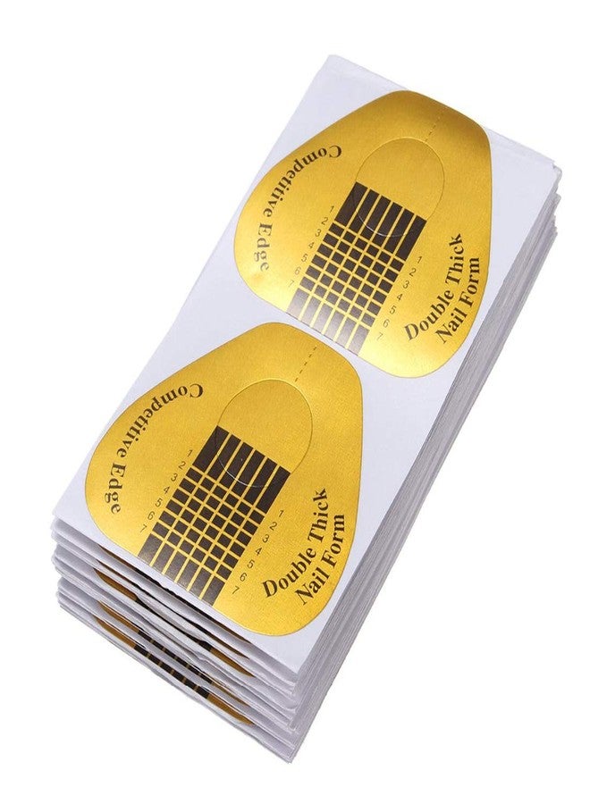 HUNCHA Nail Tape, Gold Horseshoe Nail Extension Tips, Thick Paper Forms for Acrylic Nails Art, Gel Extension Forms Guide Stickers, For Gel Nail Building, Nail Art Accessories, Pack Of 50 - Image 3