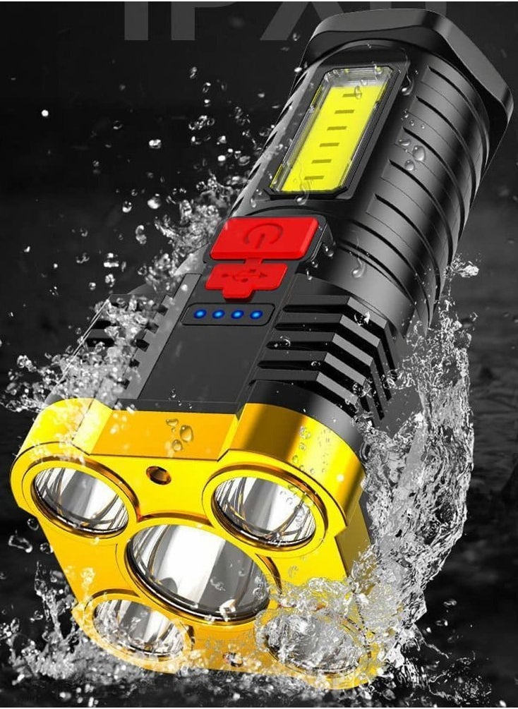 Y&D - Torches Led Super Bright, Five-Nuclear Explosion LED Flashlight Strong Light Rechargeable, Spotlight Portable Powerful Searchlight with 4 Lighting Modes - Image 1