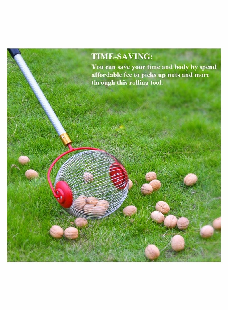 KASTWAVE Nut Harvester Ball Picker Stainless Steel Adjustable Lightweight Collect Walnuts, Pecans, Crab Apples, Nerf Darts and Small Fruit Objects 1''to 3'' in Size  - Image 5