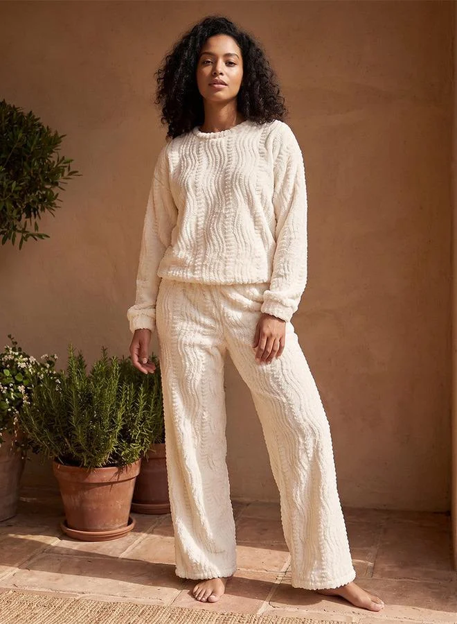 Splash FAV Intimates Pyjama Set Textured Top & Trousers