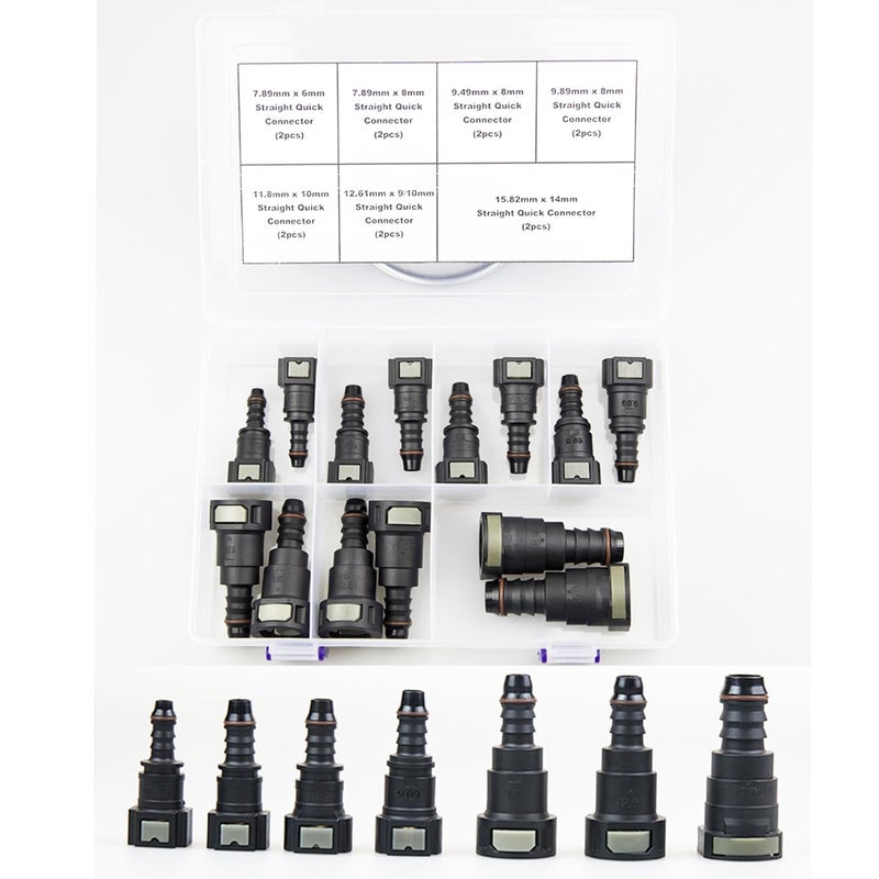 KRD PERFORMANCE 14PCS Assorted Fuel Line Quick Release Connector Kit - Image 2