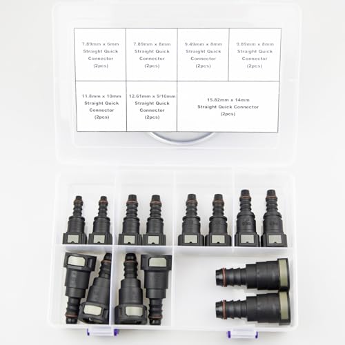 KRD PERFORMANCE 14PCS Assorted Fuel Line Quick Release Connector Kit - Image 3