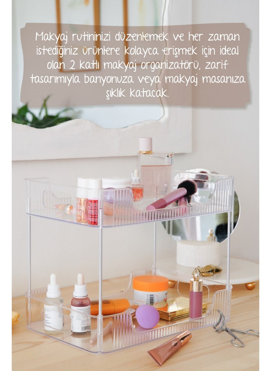 Two-Tier Rectangular Makeup Organizer Transparent - pzsku/Z85CE38E00280D4E413EFZ/45/_/1724656872/3f2d329b-e36c-4562-ba82-25a8ef2cfead