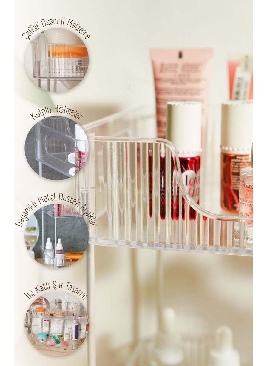 Two-Tier Rectangular Makeup Organizer Transparent - pzsku/Z85CE38E00280D4E413EFZ/45/_/1724656874/71a0ee1c-43ae-48b8-9476-67b4cbbece0e