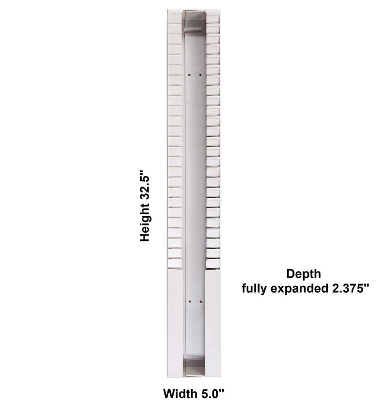 Pyramid Time Systems - Pyramid 400-10 Time Card Rack, Retractable Wall-Mounted Time Card Holder with 10 Pockets, Plastic Employee Punch Card Organizer Rack for Office, Light Gray, Single Badge Rack - Image 3