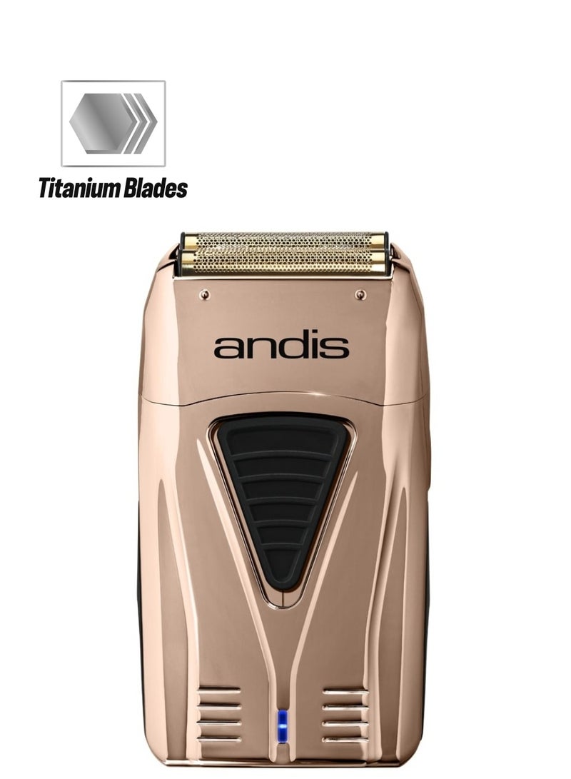 Andis ماكينة حلاقة Andis Copper ProFoil Lithium Titanium Foil 17225، ماكينات حلاقة للرجال والنساء، ماكينة حلاقة شعر قابلة لإعادة الشحن بمحرك قوي، ماكينة حلاقة شعر احترافية - Image 1