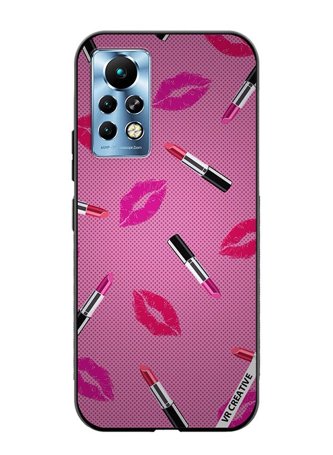 VR CREATIVE Protective Case Cover For Infinix Note 11 Pro Lipstick Tags Design Multicolour - Image 1
