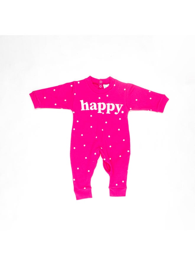 Papillon Baby Unisex Interlock Happy Printed Bodysuit