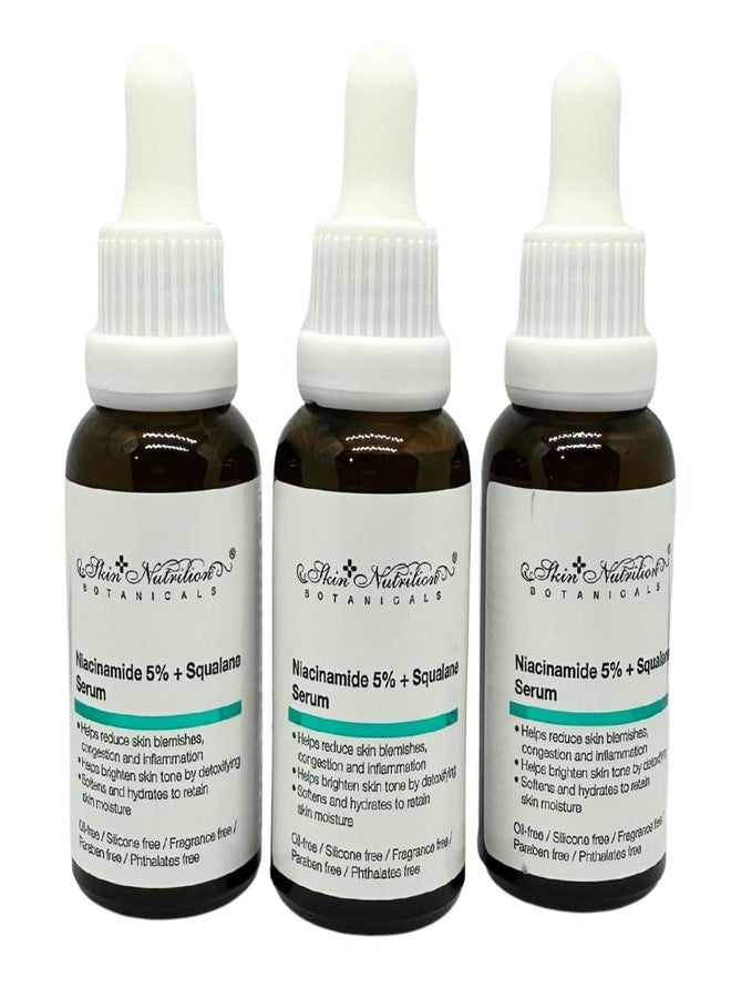 HEB skin nutrition niacinamide 5%+squalene Serum 1oz(pack of 3