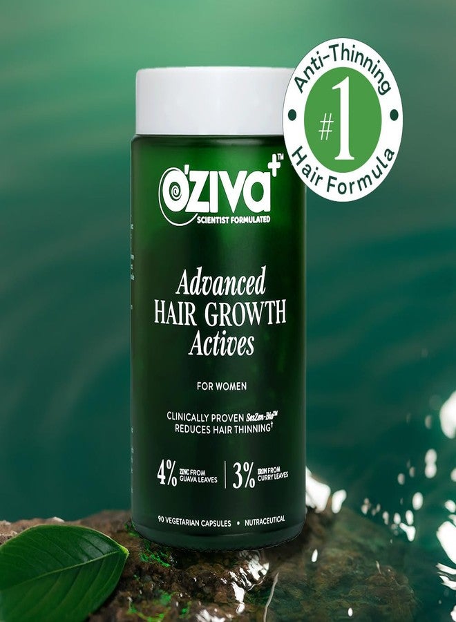 OZiva+ Advanced Hair Growth Actives | Reduces Thinning Hair & Improves Scalp Coverage | Scientist Formulated with Pure Plant Actives | No side effects | 90 Caps - Image 2