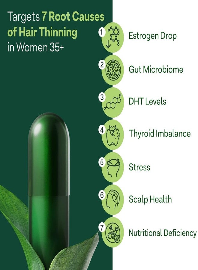 OZiva+ Advanced Hair Growth Actives | Reduces Thinning Hair & Improves Scalp Coverage | Scientist Formulated with Pure Plant Actives | No side effects | 90 Caps - Image 4