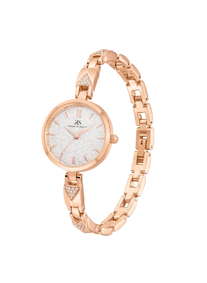 KENNETH SCOTT Women's Stainless Steel Analog Watch K23507-RBKS - 28 mm