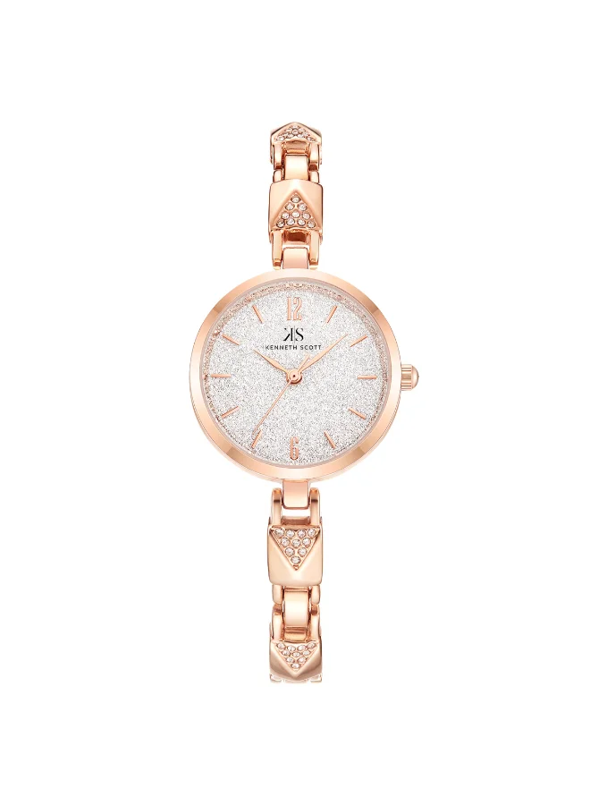 KENNETH SCOTT Women's Stainless Steel Analog Watch K23507-RBKS - 28 mm