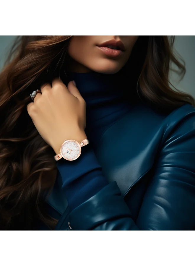 Kenneth Scott Silver Women's Stainless Steel Analog Watch K23507-RBKS - 28 mm for Women | Best Price UAE