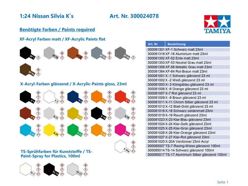 Tamiya - 24078 - Model - Nissan Silvia K'S - Scale 1:24 - Image 2