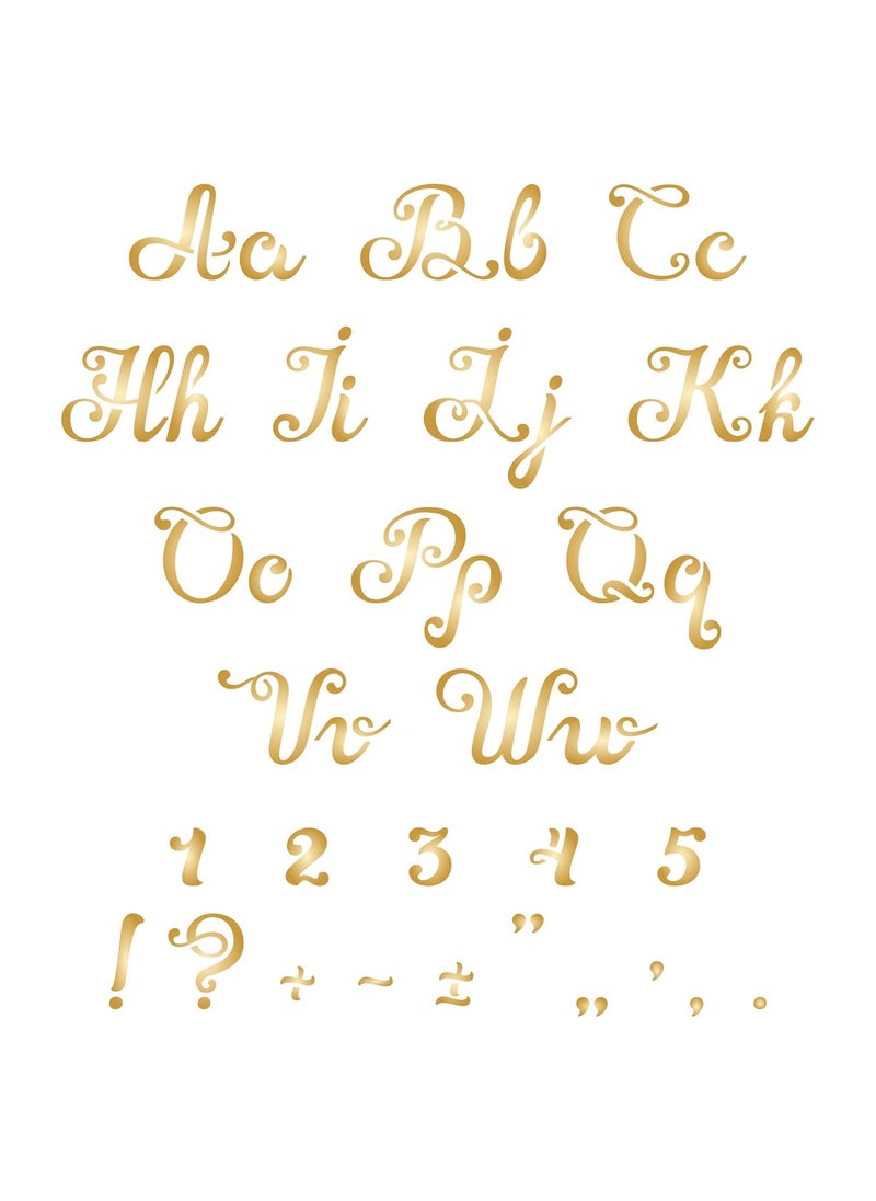 Usnyabni Stencils for Walls ¾ Vintage Cursive Stencil, 6.5 x 6 (S) - Letters Number ABC Alphabet Punctuation Stencils for Painting Template…  - Image 1