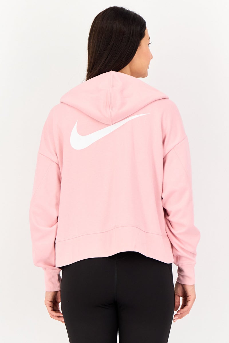 Nike ملابس رياضية نسائية بأكمام طويلة مناسبة، خارجية، سويت شيرت، وردي - Image 3