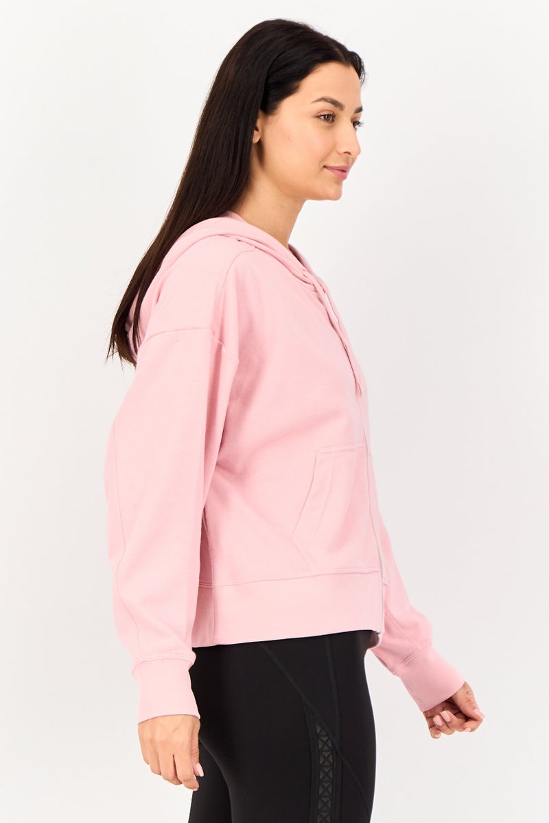 Nike ملابس رياضية نسائية بأكمام طويلة مناسبة، خارجية، سويت شيرت، وردي - Image 4