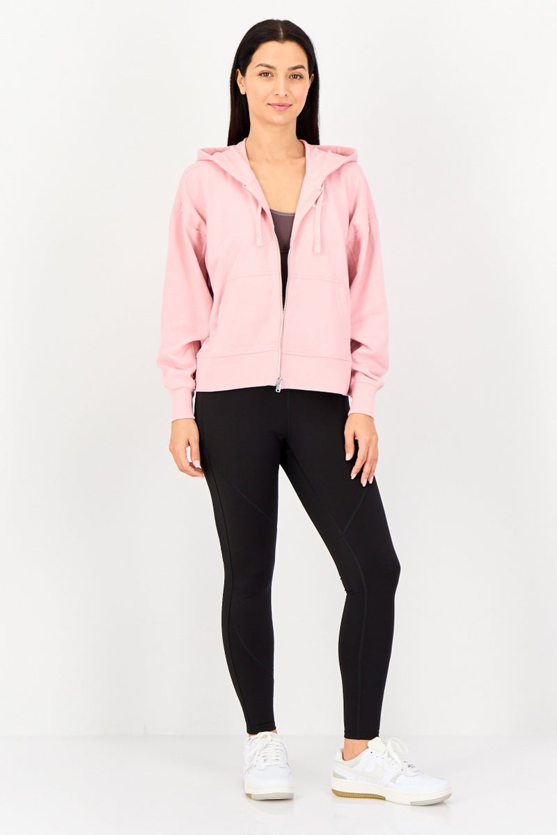 Nike ملابس رياضية نسائية بأكمام طويلة مناسبة، خارجية، سويت شيرت، وردي - Image 2