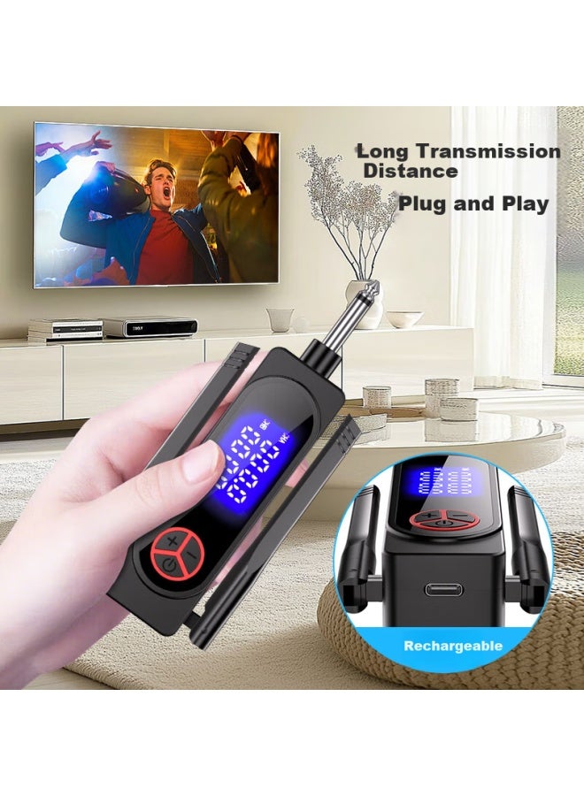 Sast Ok-155 Rechargeable Wireless Microphone Uhf Range For Home Ktv Singing, Stage Hosting, Metal Tube Body Microphone With Anti-howling And Long Battery Life, Dual-channel Universal Microphone - Image 4