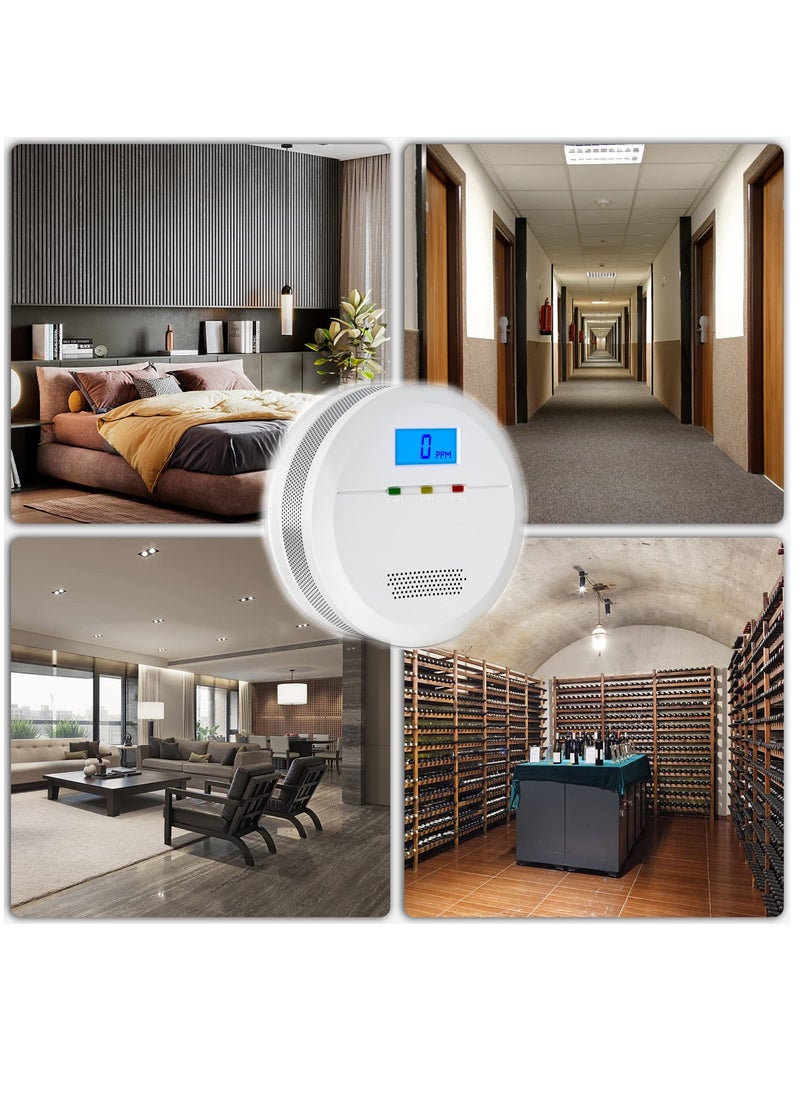 KASTWAVE - Carbon Monoxide Alarm Detector, Detector with LCD Display, CO Battery Powered, High Decibel for Home, Garage, Office - Image 1