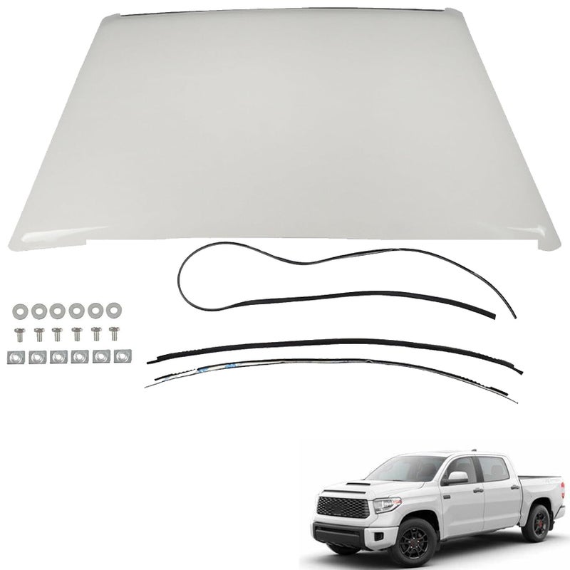 ANTUKO Hood Bulge Scoop White Front Upper Replacement for 20142021 Tundra TRD Pro Sport Style