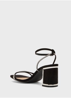 Truffle Ankle Strap Diamante Strap Block Heel Sandal  - Image 3
