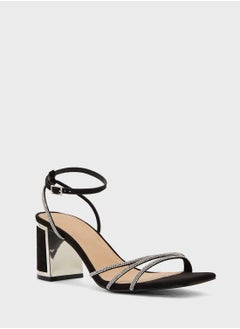 Truffle Ankle Strap Diamante Strap Block Heel Sandal  - Image 2