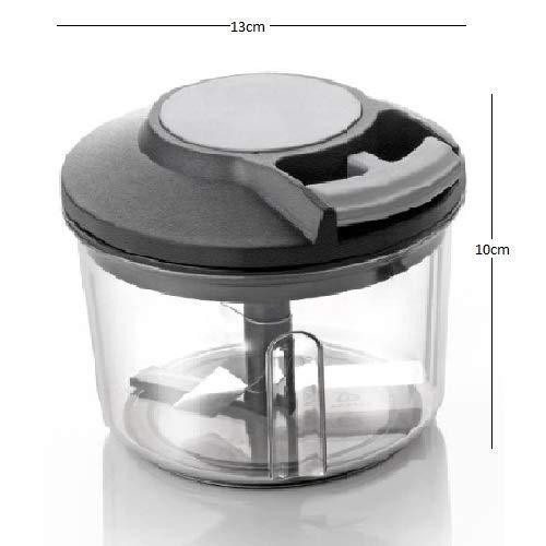 H K J HouseNew Handy Chopper Vegetable Fruit Cutter Special Cutter for Onion Chopper with 3 Steel Blade and Pull Cord Technology Multi 650 ML  - Image 4