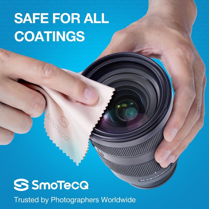 SmoTecQ 12 Pack Microfiber Lens Cleaning Cloths – Ultra-Soft, Scratch-Free Eyeglass Cloths for Glasses, Screens & Cameras – 7×6 in, Assorted Colors - Image 3