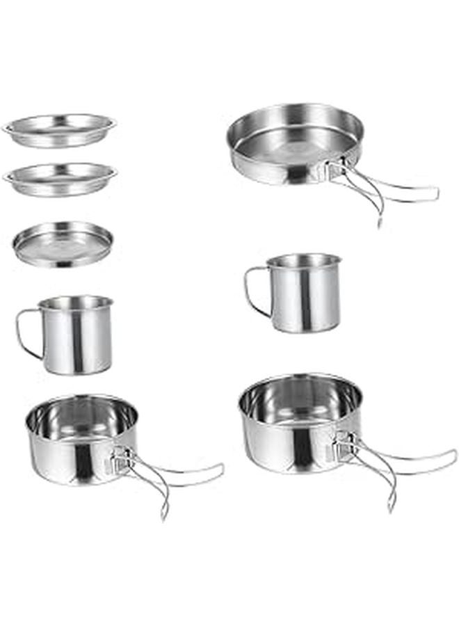 Lightweight 12 Piece Camping Cookware Set Portable Outdoor Picnic Cooking Kit for Hiking and Barbecue - Image 1